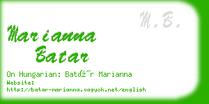 marianna batar business card